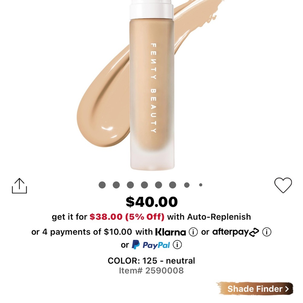 Fenty Beauty Cream Foundation Natural Finish